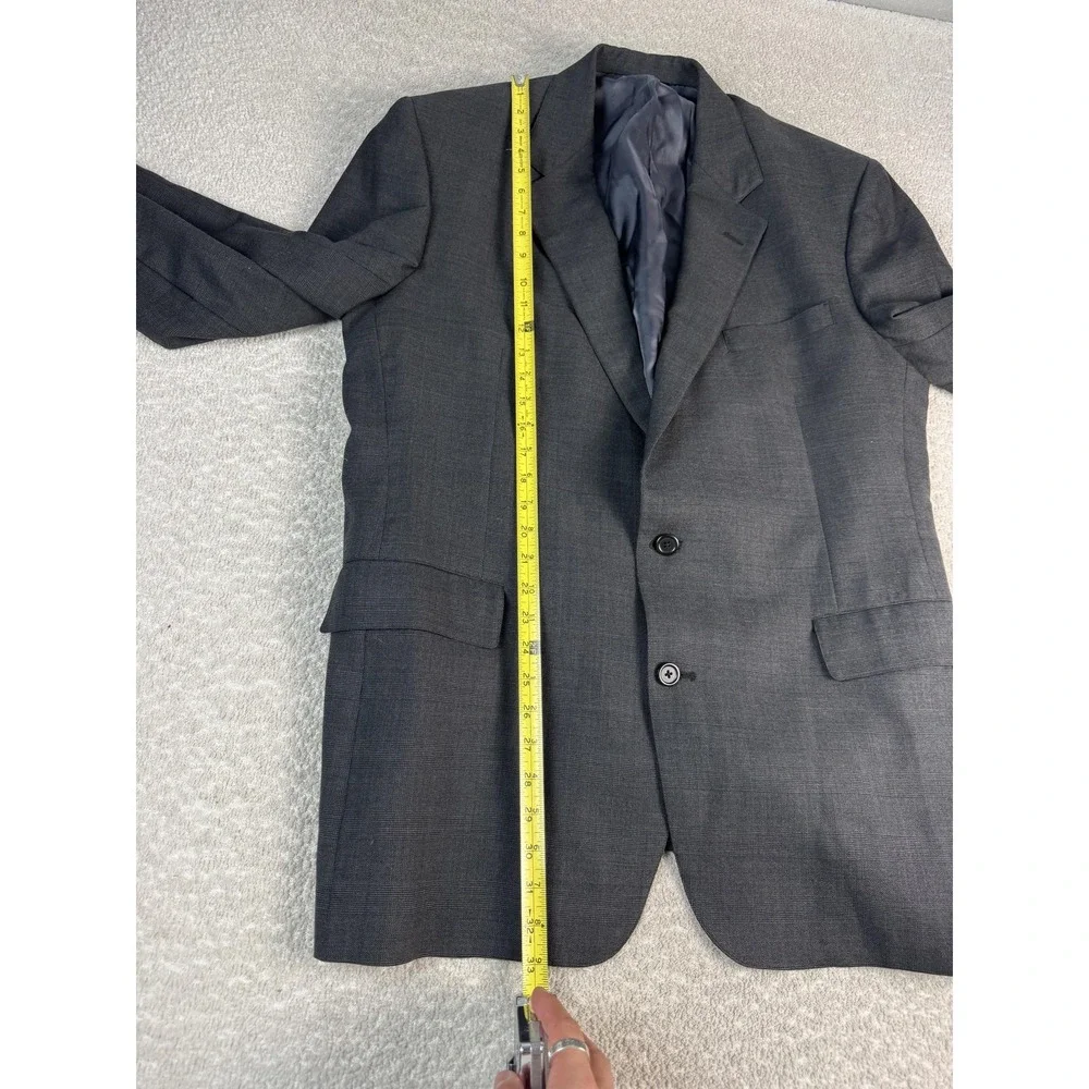 Brooks Brothers Blazer‎ Mens 45 Long Gray 100% Worsted Wool Brooksease Jacket